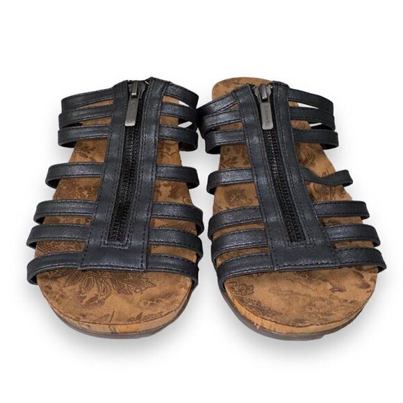 Bearpaw Sabrina Strappy Open Toe Slide Sandals Black / Brown Women's 10 - Picture 3 of 10